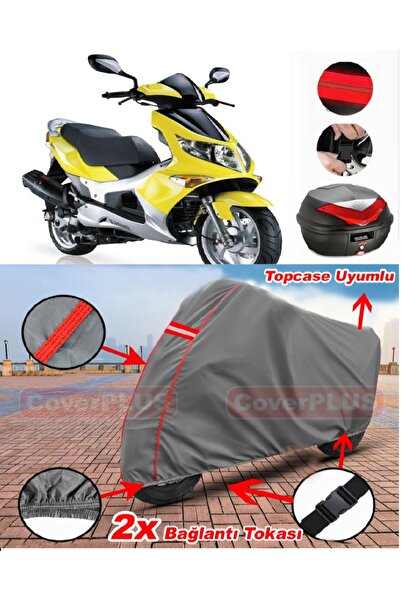 CoverPlus Kanuni Bobcat 150 حقيبة خلفية متوافقة مع قماش القماش المشمع للدراجا...