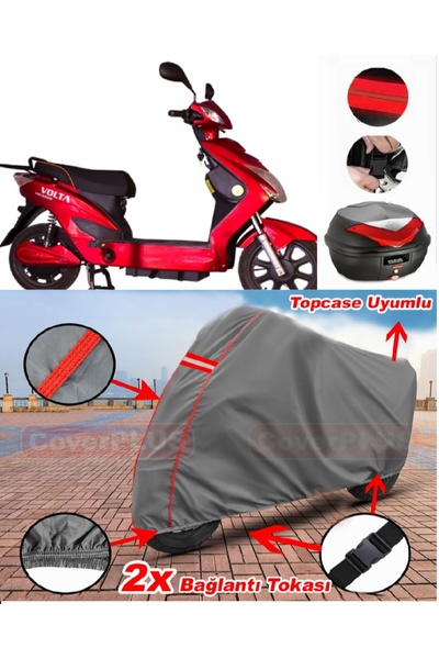 CoverPlus Volta Vsx Rear Bag Compatible Motor Tarpaulin Motorcycle Tarpaulin ...