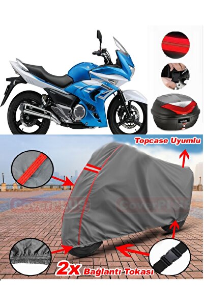 CoverPlus سوزوكي GW 250F حقيبة خلفية متوافقة مع قماش القنب للدراجات النارية ب...