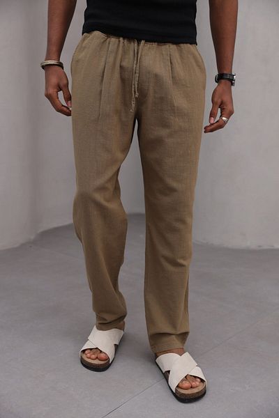 The Champ Clothing Ανδρικό παντελόνι Relaxed Cut Straight Leg 100% Cotton Lace Up
