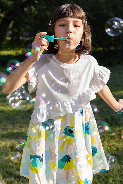 HAUSEkids Φόρεμα για κορίτσια Jucie De Paris 4-12 ετών-Ekru