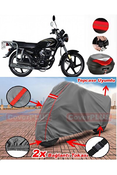 CoverPlus Kral Motor KR-125-7 حقيبة خلفية متوافقة مع قماش القماش المشمع للدرا...