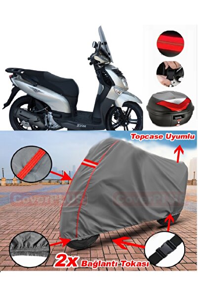 CoverPlus Sym Hd2 200I Topcase Compatible Motor Tarpaulin Motorcycle Tarpauli...