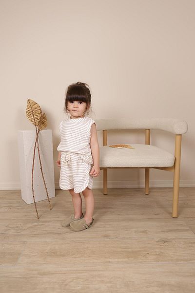 OhlalaKoala Brown Striped Tank Top Shorts Set