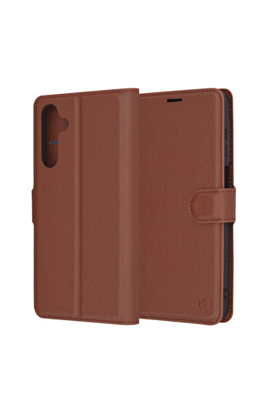 SKYDDAR INNOVATION Αυτοκόλλητο Husa Samsung Galaxy A16, Δερμάτινο πορτοφόλι, tip Carte, cu Portofel Interior, Maro, σετ cu