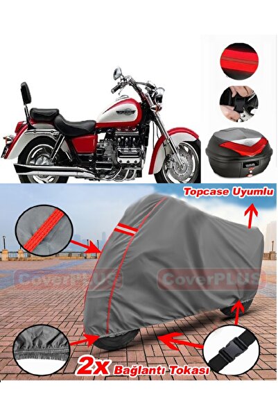 CoverPlus هوندا فالكيري F6C حقيبة خلفية متوافقة مع قماش القنب للدراجات الناري...