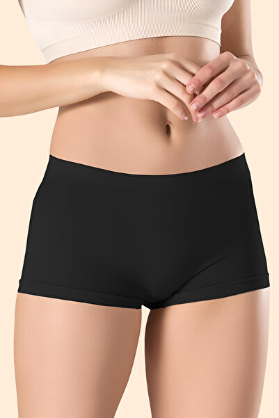 Jacarsman Γυναικεία εσώρουχα 3 τεμαχίων χωρίς ραφή μαύρα μπόξερ εσώρουχα 3 τεμαχίων