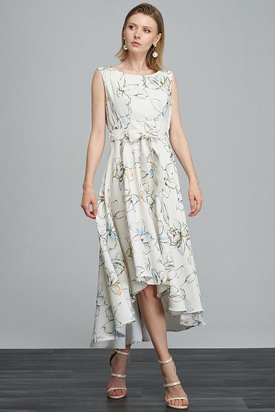 Journey Round Neck-Shoulder Double Strap, Asymmetrical Dress
