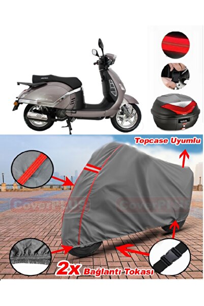 CoverPlus Mondial 150 Z-One I Rear Bag Compatible Motor Tarpaulin Motorcycle ...