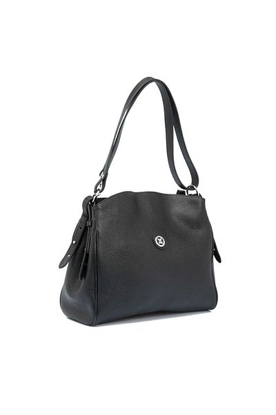 Tergan Black Genuine Leather Women's Shoulder Bag - S25Y1Bc79450-A41