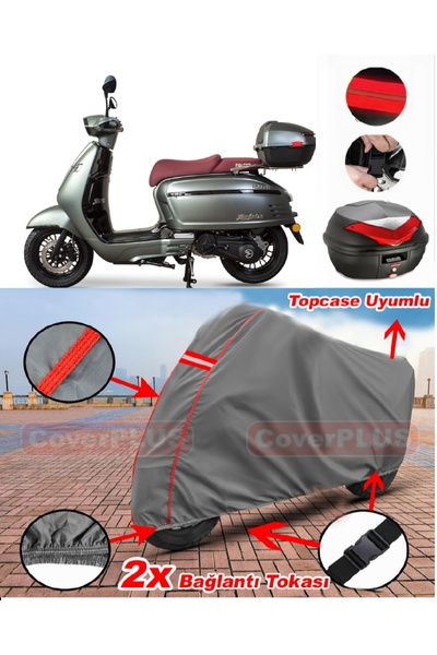 CoverPlus Falcon Martini 50 حقيبة خلفية متوافقة مع قماش القنب للدراجات الناري...