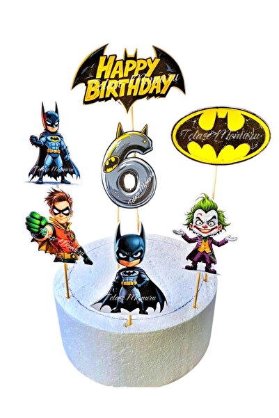 telaşe memuru 6 Yaş Batman Doğum Günü Pasta Süsü - Batman (Yarasa Adam) Pasta...