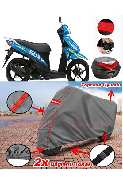 CoverPlus سوزوكي العنوان 110 الخلفية حقيبة متوافقة مع القماش المشمع دراجة نار...