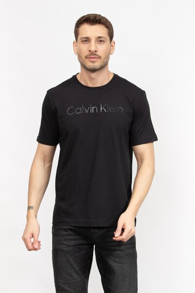 Calvin Klein Erkek Basic Logo İşlemeli Kısa Kollu Siyah T-Shirt 00GMF4K110-BAE