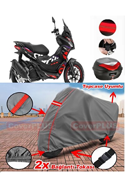 CoverPlus Aprilia Sr Gt 200 Rear Bag Compatible Motor Tarpaulin Motorcycle Ta...