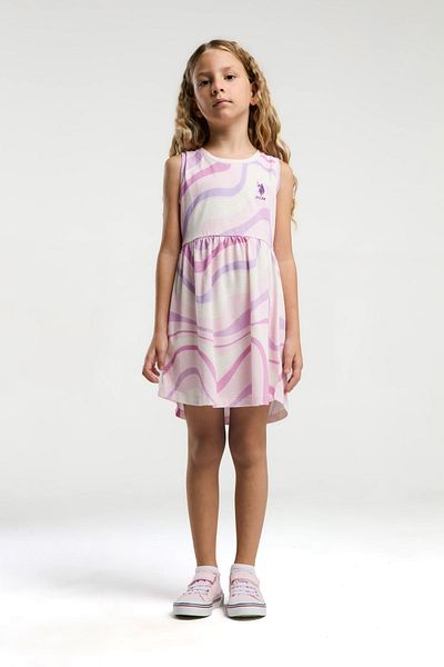 U.S. Polo Assn. 4-9 Years Old Licensed Us Polo Assn Girl's Dress-Pink