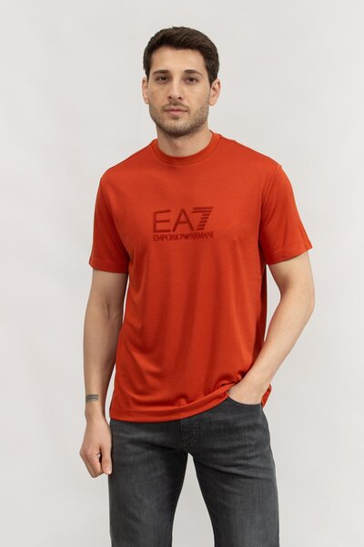 EA7 Bisiklet Yaka Turuncu Erkek T-Shirt TRAIN LUX TEE
