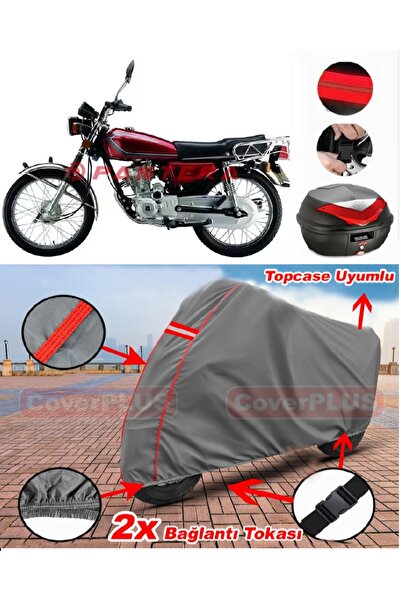 CoverPlus Steel Motor Classic 125 Rear Bag Compatible Motor Tarpaulin Motorcy...