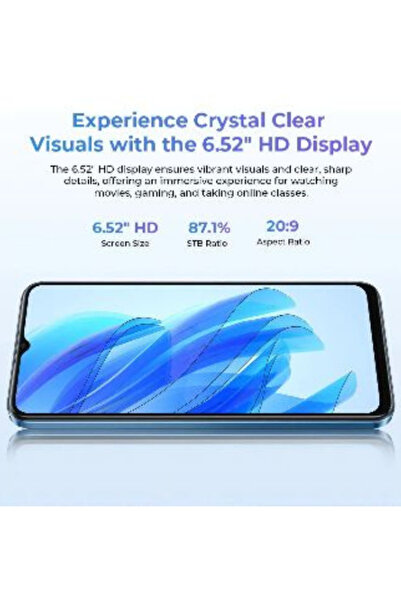 oukitel OUKITEL C57 PRO 16GB (4+12)/128GB Black 4300 mAh Battery 6.52'' HD Clear Display