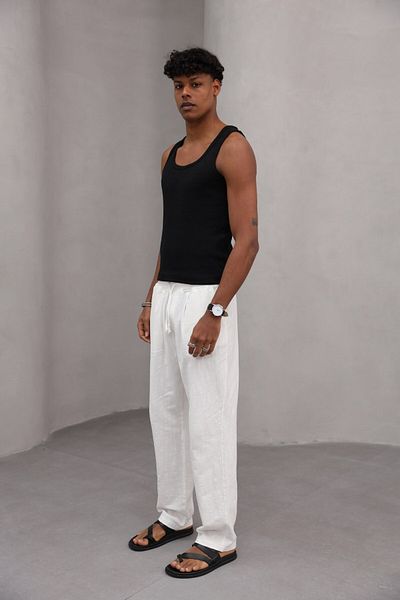 The Champ Clothing Ανδρικό παντελόνι Relaxed Cut Straight Leg 100% Cotton Lace Up