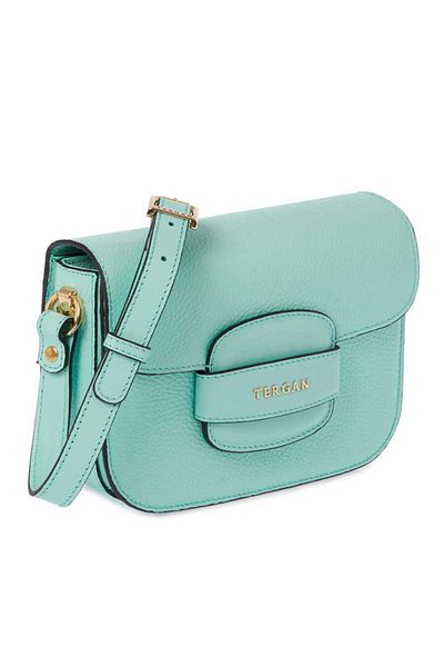 Tergan Blue Genuine Leather Women's Crossbody Bag - S24Y1Bc79781-S3Z