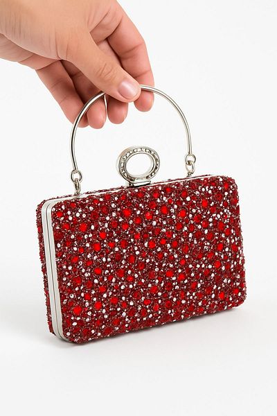çantamgelsin Geantă pentru rochie de seară Crystal Stone pentru femei Geantă pentru ocazii speciale