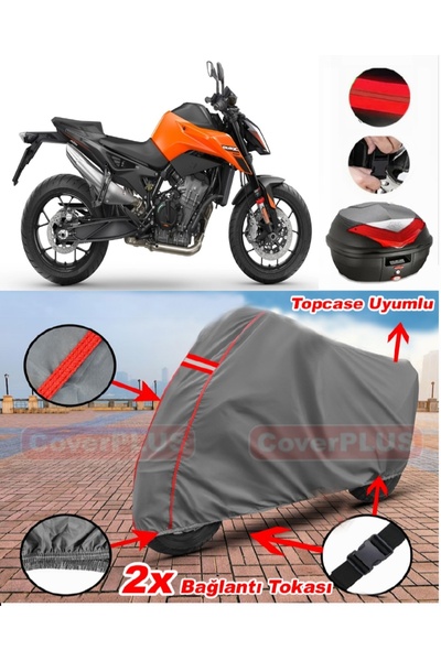 CoverPlus KTM 790 Duke حقيبة خلفية متوافقة مع قماش القماش المشمع للدراجات الن...