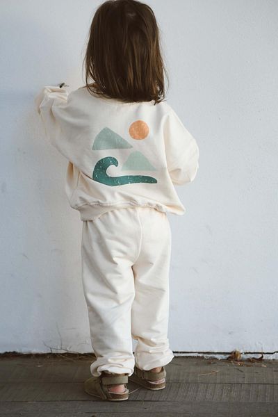 OhlalaKoala Cream Back Printed Seasonal Tracksuit Set