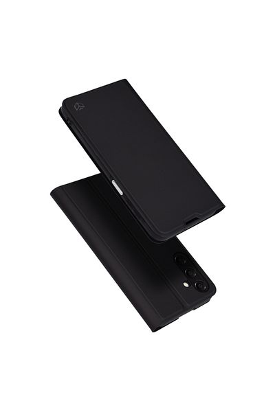 SKYDDAR INNOVATION Husa Samsung Galaxy A16, Magskin Book, tip Carte cu Portofel Interior, Negru, set cu sticker