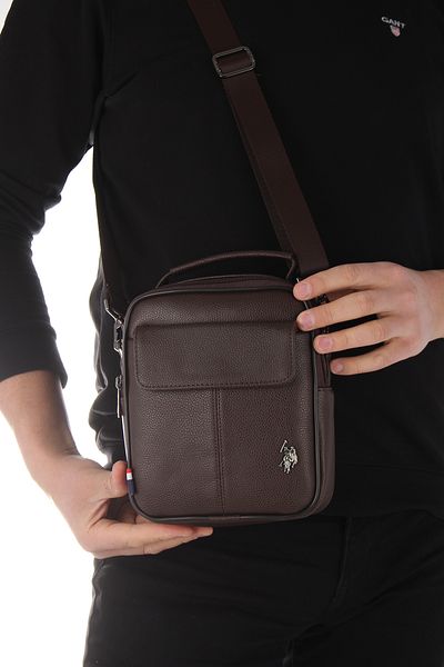 U.S. Polo Assn. Us Polo Assn 6755-6756 Men's Hand Bag Shoulder Bag Brown
