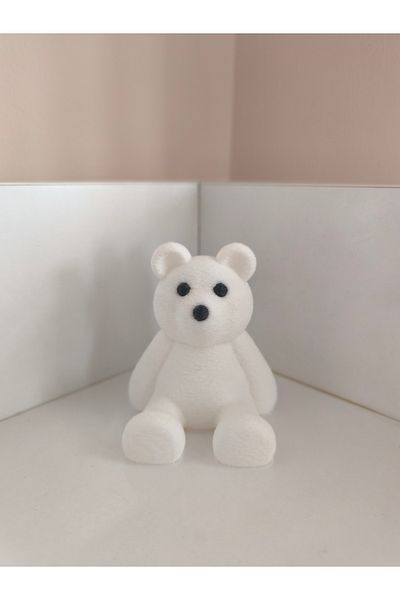 Alwin3d White Cute Teddy Bear 6cm