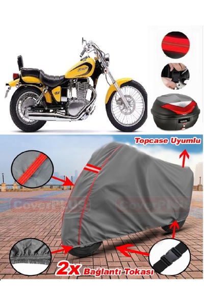 CoverPlus سوزوكي LS 650 سافاج الخلفية حقيبة متوافقة مع المحرك القماش المشمع د...