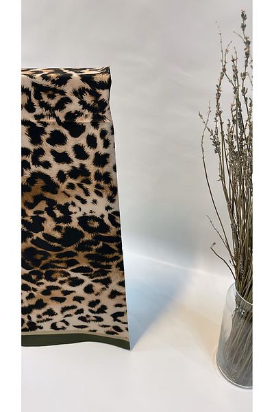 Onur Shawl - Moss Crepe Silk Look Amazing Shawl Flowy Quality Stretchy Fabric Fashion Shop Leopard Print