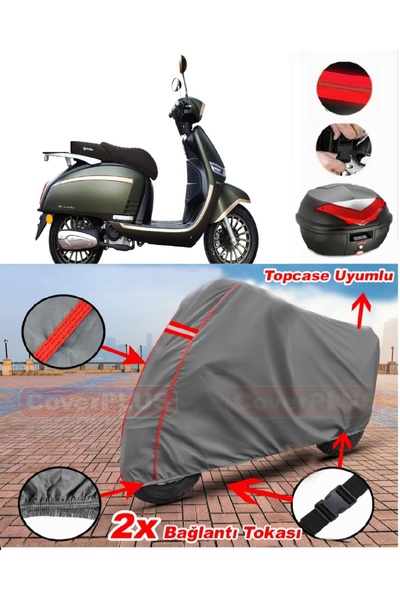 CoverPlus يوكي ريزوتو 50 حقيبة ظهر متوافقة مع قماش القماش المشمع للدراجات الن...