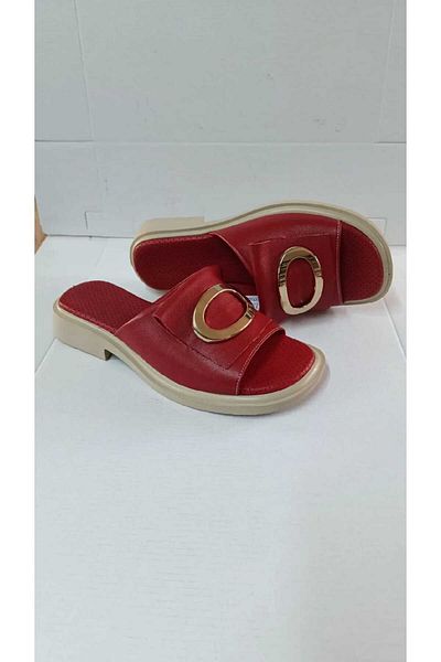 POOMA 2511-1 Genuine Leather Slippers