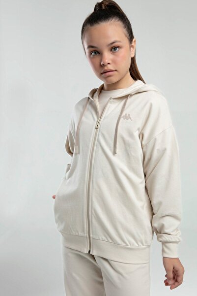 Kappa 5-16 Years Licensed Girl's Cardigan-Beige