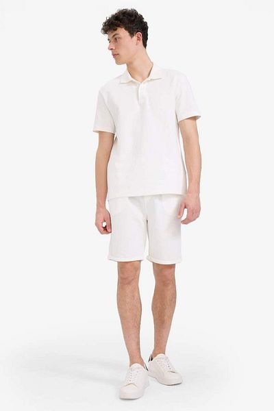 DeFacto New Season Regular Fit Textured Basic Plain Bermuda Shorts