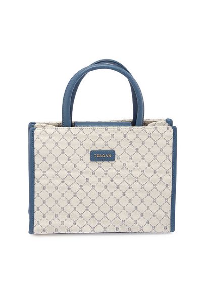 Tergan Cream Textile Women's Handbag - S25Y1Twc0702-U9U