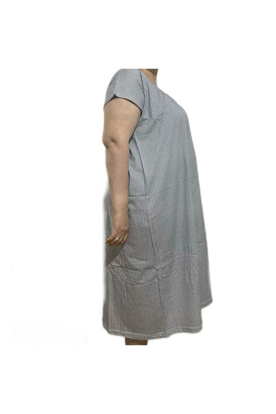 İpek Women's Short Sleeve Plus Size 100% Cotton Nightdress/Dress