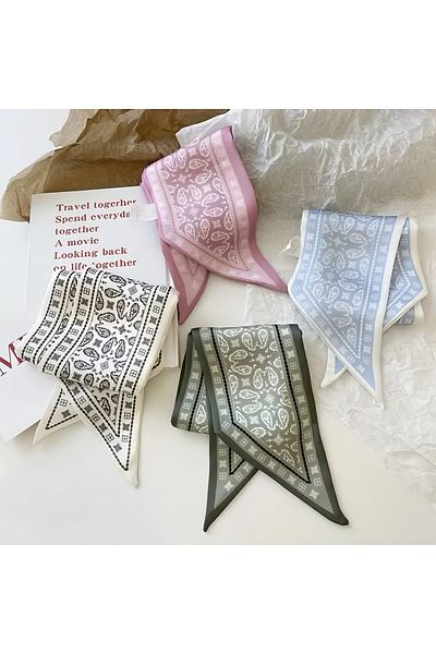 MAHLA Design Double-Sided Scarf, Thin Shawl, Bag and Hair Accessory