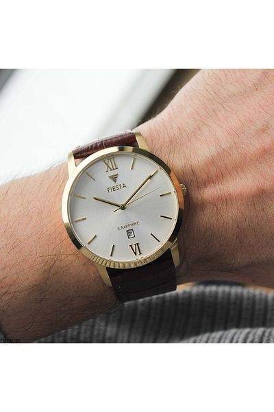 Fiesta Fs600786 Men's Wrist Watch with Leather Cord