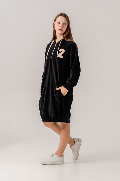 HAUSEkids Rochie pentru fete Moncelo de Velvet 8-15 ani -Negru-