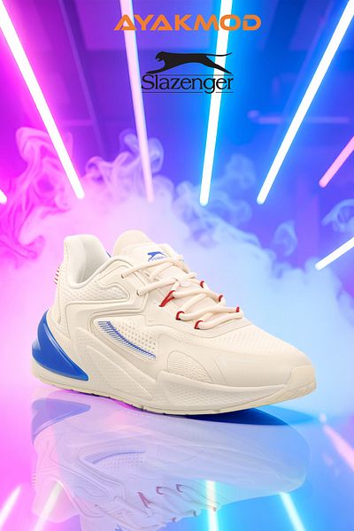 Slazenger Ανδρικά αθλητικά παπούτσια Walther White Λευκά αθλητικά παπούτσια