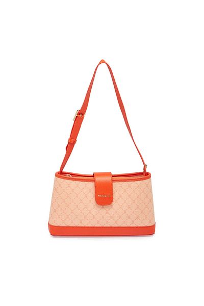 Tergan Cream Textile Women's Shoulder Bag - S25Y1Twc0704-V6D