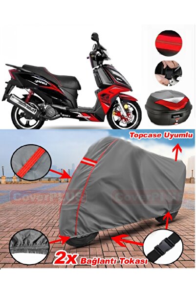 CoverPlus Yuki Yk150T-20 Rear Bag Compatible Motor Tarpaulin Motorcycle Tarpa...