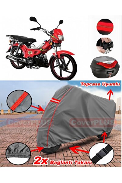 CoverPlus Kral Motor Kr-100-B Rear Bag Compatible Engine Tarpaulin Motorcycle...