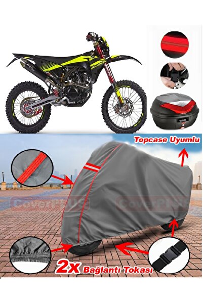 CoverPlus XEF 250 إندورو تريل 4T حقيبة خلفية متوافقة مع قماش القنب للدراجات ا...