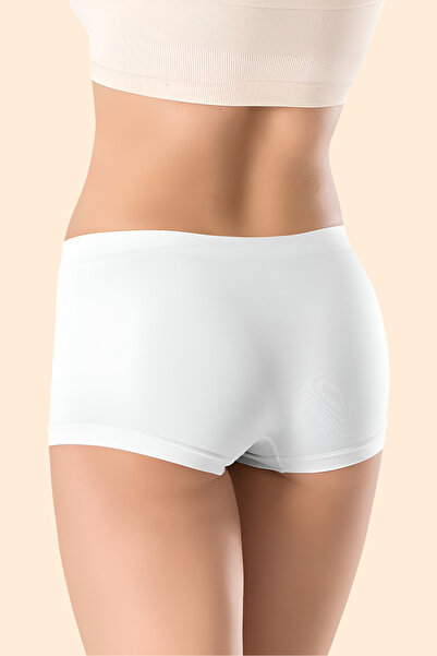 Jacarsman Γυναικεία εσώρουχα 3 τεμαχίων χωρίς ραφή λευκά μπόξερ εσώρουχα 3 τεμαχίων