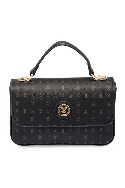Tergan Black Print Women's Handbag - S25Y1Pr09154-T0E
