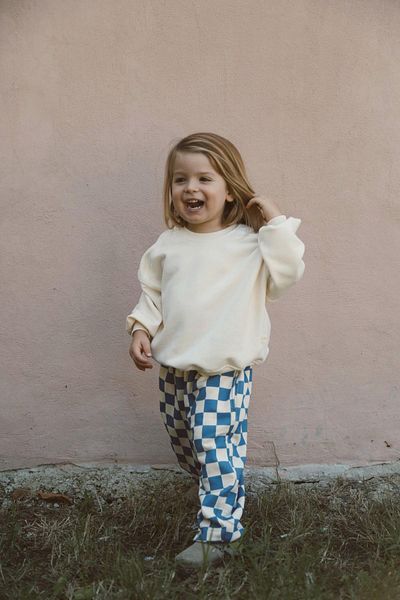 OhlalaKoala Indigo Checkers Printed Tracksuit Set